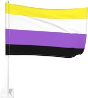 Drapeau de voiture arc-en-ciel de 12 x 18 pouces, nouveau, vente en gros, pour la fierté LGBTQ+, bannière gay asexual