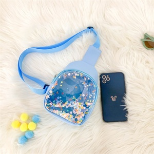 <b>Cute</b> Girls Chest Bag Custom Fanny Pack Waist Bag Kids Waist Shiny PVC Simple Belt Bag Fanny Pack Kids OEM ODM 2023 School <b>Purse</b> - Product Image 5