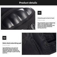 Gants tactiques en cuir mi-doigts pour hommes - Antidérapants, respirants, avec sangle de poignet réglable pour l'entraînement tactique, le cyclisme et les activités de plein air