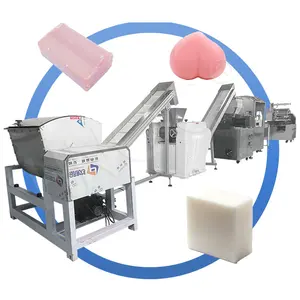 HNOC Automate a linha de produção de equipamentos de sabão duro para lavanderia, máquina compacta de fazer sabão em barra verde em pequena escala