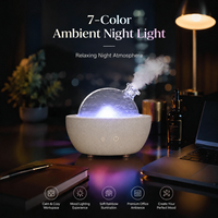 Diffuseur d'arômes électrique ultrasonique à dôme en verre Young Living Aria noir, avec base en ciment, pour usage domestique – Nouveauté 2026, Offre Spéciale