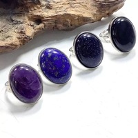 Pierre précieuse naturelle 22mm x 30mm Cabochon ovale à dos plat pour la fabrication de bijoux à bricoler soi-même