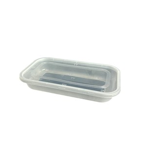 Pp520 Rectangular Square Disposable Lunch Box Transparent Snack Box Takeout Packaging With Lid 150 Sets Guangdong Origin - Product Image 2