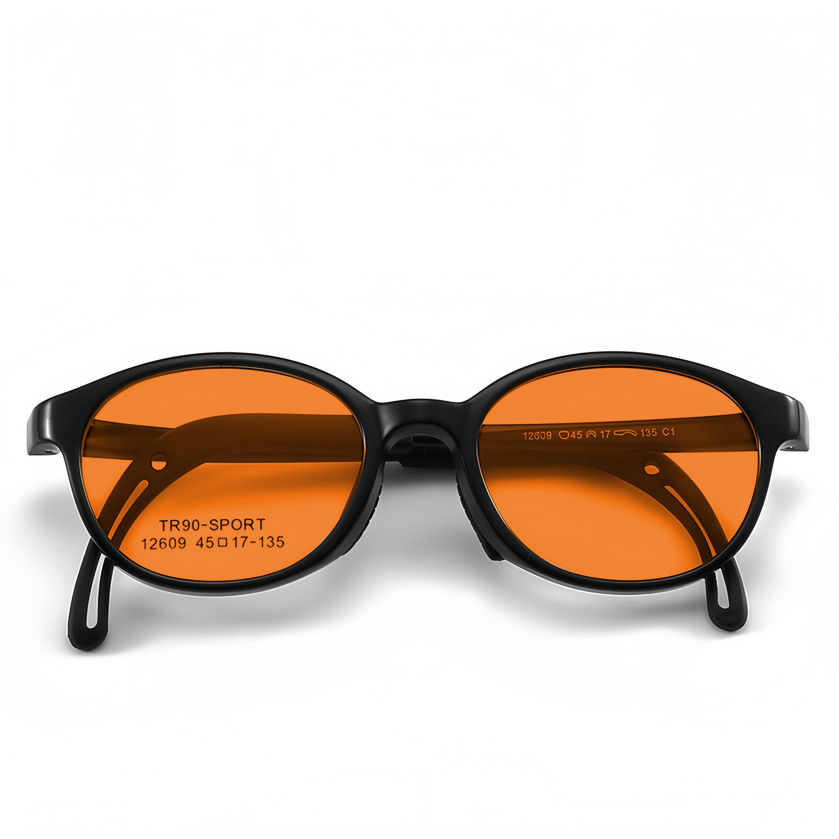 กรอบสีดำสดใส/สีส้ม