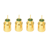 Conector RF hermético aeroespacial SMP chapado en oro premium personalizado, conector coaxial de un solo núcleo, vidrio sinterizado, ultra vacío, IP67