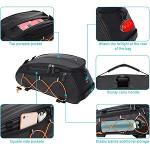 กระเป๋า2ชั้นวางจักรยานแบบถอดออกได้กระเป๋ากันน้ำกระเป๋าที่นั่งด้านหลังจักรยานกระเป๋าเก็บความเย็นกระเป๋ากระเป๋าเก็บความเย็นกระเป๋าจักรยาน - Product Image 6