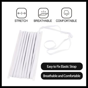 Banda Elástica Blanca para Coser de 1/4 de Pulgada, Longitud Personalizable, Alta Elasticidad, Cordón Recubierto para Macramé, Correa Elástica para Prendas Tejidas y Zapatos - Product Image 2