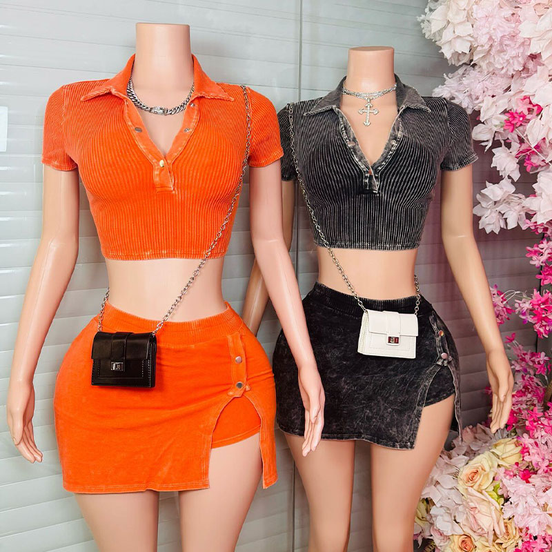 Tracksuit Reflective Piece Skirt Set 2+ Thousand Two Piece Outfit