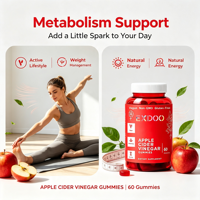 Gummies ACV avec Vitamine B12, Betterave et Grenade – Complément Végétalien – Cure Détox de 30 Jours – Digestion Saine et Santé Intestinale