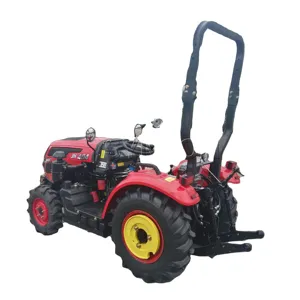 Trator compacto de equipamentos agrícolas de alta eficiência, 4x4 mini fazenda 4wd com hastes