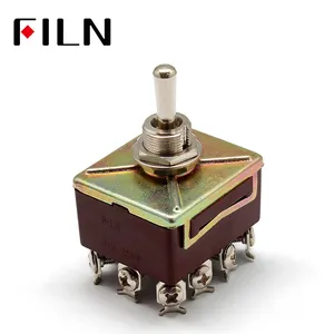 ON OFF ON latching 3 Positions Screw 12 Pins Self-lock Toggle Switch DPDT 15A 250VAC