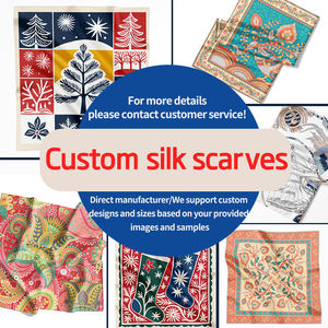 メーカーロゴ入りカスタムデザイン デジタルプリント エレガント ロングスカーフ 正方形 ポリエステル シルクサテン ヘッドスカーフ レディース向け - Product Image 4