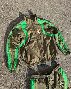 Custom Nylon Zip up <strong>Jacket</strong> and Wide <strong>Straight</strong> Pants Set Lightweight Sports Polyester Sweat Suits High Quality Tracksuit - Product Image 2