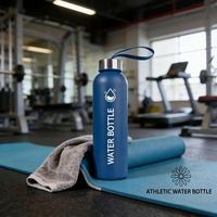 Gobelet à eau en verre borosilicate de haute qualité sans plomb ni BPA, 16 oz, avec couvercle en acier inoxydable épaissi et hermétique, résistant aux chocs thermiques