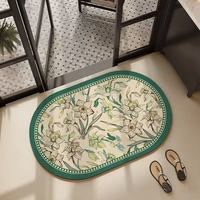 Tapis de yoga rond en gel de silice, de haute qualité, portable, léger, super absorbant, antidérapant, lavable, pour l'entraînement