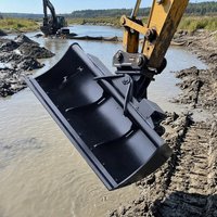 Godet inclinable pour excavatrice de construction, 48 pouces, à double vérin, rotation à 360 degrés, à réponse rapide, robuste, avec attache rapide hydraulique