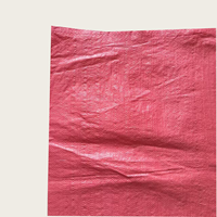 Sac tissé en polypropylène (PP) de couleur rouge pour sucre, maïs, farine, engrais et semences