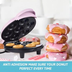 Machine à mini-beignets - Fait 7 beignets en quelques minutes, plaques antiadhésives, compacte et facile à nettoyer pour le petit-déjeuner des enfants et les fêtes - Product Image 2