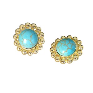 Orecchini Pendenti Vintage Stile Palazzo con Turchese, Gioielli Eleganti alla Moda Francese per Donne - Product Image 5