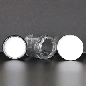 Customizable LOGO And Color Clear <b>Glass</b> Cosmetic Jars Logo Sticker Empty Face Cream <b>Container</b> With Multi Color Lids - Product Image 6
