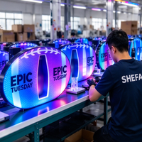 Support d'affichage de bouteilles en forme de ballon de rugby personnalisé avec logo LED ; Convient aux bars, discothèques et aux expositions d'événements