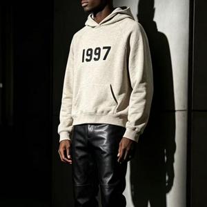 Conjunto de Sudadera con Capucha y Pantalones Deportivos ESS ss24 <span class=keywords><strong>SS</strong></span> de Alta Calidad, 100% Algodón, con Cierre de Media Cremallera, Estilo Urbano, Unisex, Otoño, Tejido Holgado, 1977 - Product Image 3