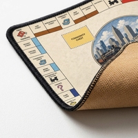 Tapis de jeu de société personnalisé 24x14 pouces, sublimation couleur intégrale, tissu polyester écologique, base en caoutchouc, bords cousus