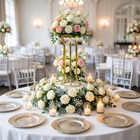 Panneaux directionnels en métal en forme de corne pour mariage, supports de fleurs, vases pour hôtels et restaurants, accessoires de présentation