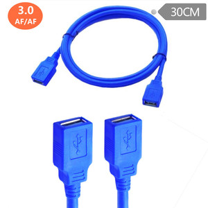 <b>Usb</b> 3.0 Af To Af Extension Cable 30cm Data Transfer Connector For Computer Peripheral Devices - Product Image 1