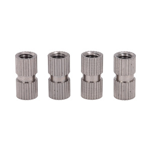 <span class=keywords><strong>Laitu</strong></span> Écrou moleté sur mesure en acier inoxydable, fileté métrique M4 M6, usiné au tour, avec insert de trou, traitement par pulvérisation au sel - Product Image 3