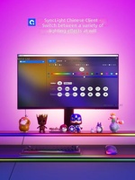 Bande lumineuse RGB immersive pour PC avec synchronisation d'écran, kit de rétroéclairage ambiant intelligent pour moniteur