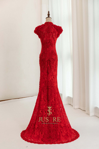 Cheongsam Chino Pipao Chirpaur, Traje <span class=keywords><strong>de</strong></span> <span class=keywords><strong>Novia</strong></span> <span class=keywords><strong>de</strong></span> Lujo Personalizado, para <span class=keywords><strong>Novia</strong></span>, Madre <span class=keywords><strong>de</strong></span> la <span class=keywords><strong>Novia</strong></span>, Talla Grande, con Botones Orientales - Product Image 2