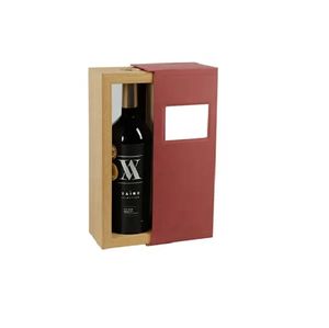Caja de Regalo para Vino de Madera Reciclable con Revestimiento de MDF y Tapa de Cartón, Forma Cúbica, Material de Embalaje de Madera Personalizable - Product Image 4