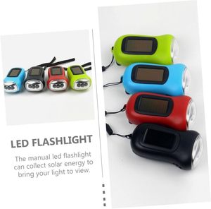 Hand Crank Generator 3 <b>LED</b> Small Torch <b>Light</b> for Kids Camping Outdoor Survival Portable Dynamo Earthquake Flashlight Solar - Product Image 4