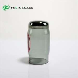 OEM Handmade Industrial Borosilicate 3.3 Colors Cylinder <b>Lampshade</b> Smoke <b>Grey</b> Glass Custom Logo Polished Edge Eco-Friendly for - Product Image 6