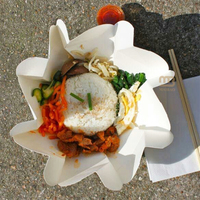 Nah östliche Takeout Chicken Mandi Box Faltbare gebackene würzige Kartoffeln BBQ Food Box Einweg-Aufstrich Chicken Mandi Rice Box