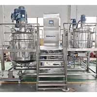 Mélangeur automatique de dentifrice en acier inoxydable avec agitateur et aspiration, capacité 1000 L, puissant pour la fabrication de dentifrice
