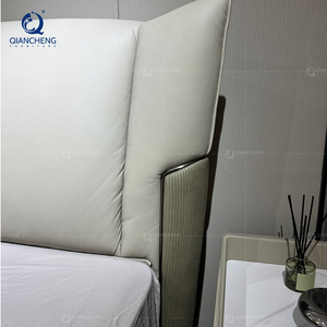 เตียงนุ่มสไตล์อิตาเลียนแบบมินิมอลลิสต์คุณภาพสูงเฟอร์นิเจอร์ห้องนอนผ้าที่ทันสมัยเบาะผ้าขนาดคิงไซส์เตียง<span class=keywords><strong>คู่</strong></span>สำหรับ<span class=keywords><strong>ห้อง</strong></span>พักในโรงแรม - Product Image 6