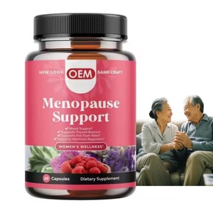 Women Hormone Regulation Flash Relief Angelica Root Melissa Officinalis Extract <b>Menopause</b> Capsule Dietary Supplements - Product Image 1