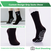 Chaussettes de yoga en coton personnalisées pour femmes, antidérapantes, à volants, douces et respirantes