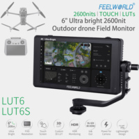 Moniteur d'appareil photo DSLR FEELWORLD LUT6S OEM 6 pouces 2600 nits HDR 3D LUT tactile avec Waveform, VectorScope et 3G-SDI/ I/O – Vente directe usine