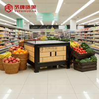 Comptoir de présentation pour la vente au détail, table promotionnelle de supermarché avec armoire, présentoir à fruits et légumes pour la vente