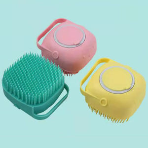 Brosses de massage pour douche pour animaux de compagnie à <span class=keywords><strong>prix</strong></span> d'usine Brosses de bain en poils de chien écologiques avec distributeur de <span class=keywords><strong>savon</strong></span> - Product Image 3