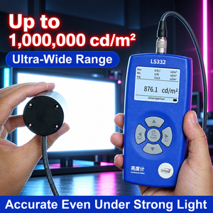 เครื่องวัดความสว่างแบบดิจิตอล LS332 สำหรับจอแสดงผลที่มีสเปกตรัมโค้ง ฟลิคเกอร์ CRI CCT และช่วงค่าความสว่าง 1000000 cd ต่อ m2 - Product Image 2