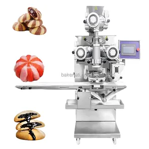 BNT-208A üç hazne çerezler bisküvi makinesi çift dolum çikolata kurabiye yapma makinesi satılık