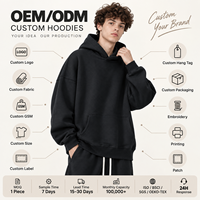 Sweat à capuche en coton pur 430 GSM, couleur unie, coupe ample, style streetwear américain, fabrication sur mesure, fournisseur d'usine.