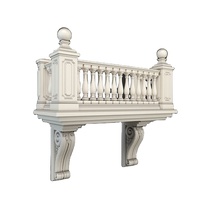 Balustrade de balcon en marbre élégant de style européen moderne garde-corps d'escalier en pierre sculptée à la main extérieur maison jardin hôpital décoratif