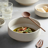 Bol en céramique sous-glaçurée de style nordique, compatible micro-ondes, style minimaliste, couleur terre originale, pour riz, nouilles, soupes, restaurant