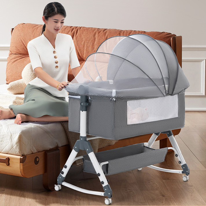 Customized All-in-One Convertible Bedside Sleeper & Newborn Crib - View 2