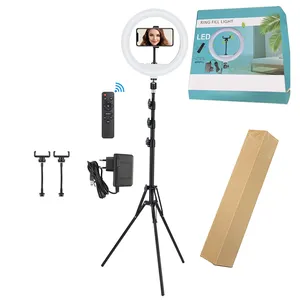 Anneau lumineux pour <span class=keywords><strong>selfie</strong></span> de haute qualité à <span class=keywords><strong>prix</strong></span> avantageux, 10 pouces, anneau lumineux LED avec trépied de 1,7 m - Product Image 1